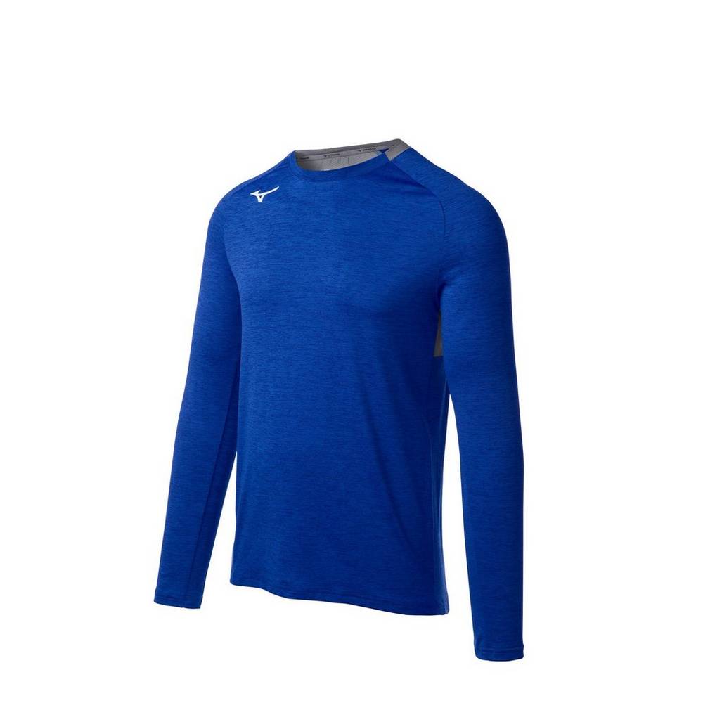 Sudaderas Mizuno Alpha Long Sleeve Hombre Azul Real Comprar PSIE-26071